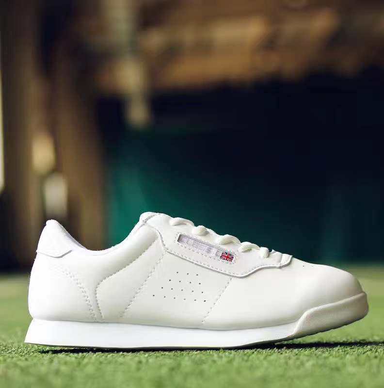 Competitive Pure White Bodybuilding Shoes Bodybuilding Beauty Playground Shoes Cheerleading Footwear Classic Brands 