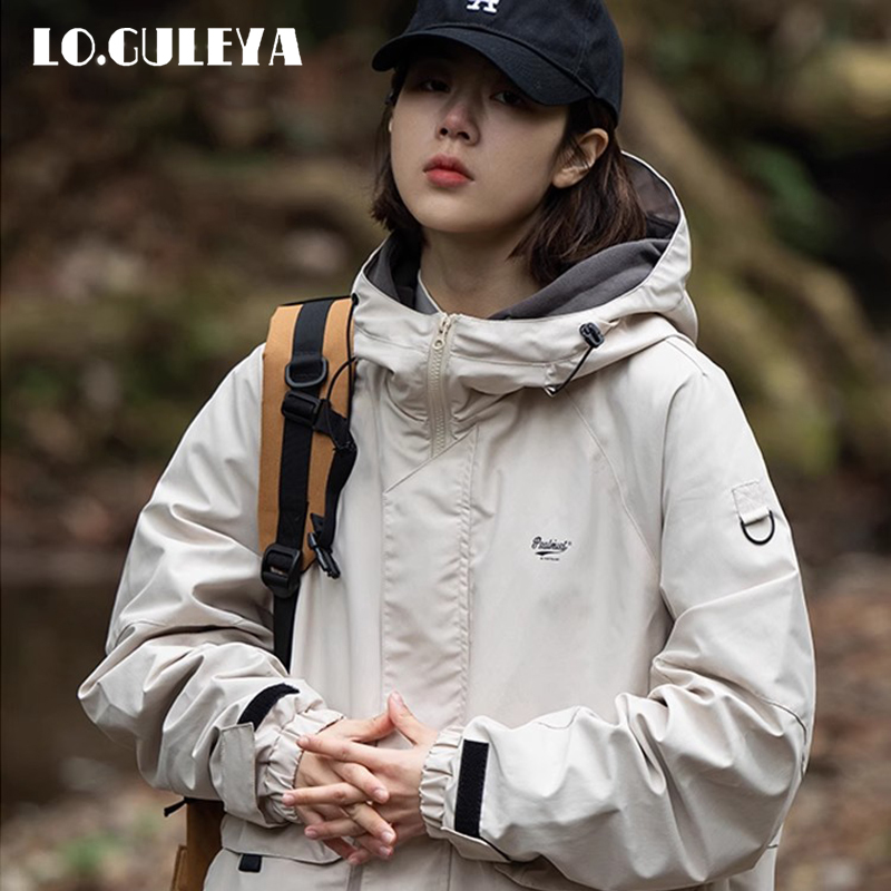 Lo.Guleya Outdoor Softshell Waterproof Three-In-One down Jacket for Men and Women, Mountaineering Couple Jacket