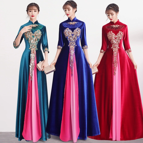 Костюм, длинная юбка, бархатное платье, по фигуре