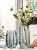 Stained glass vase decoration Living room flower arrangement Transparent hydroponic rich bamboo rose hydroponic large Nordic decoration