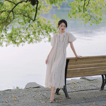 Style Tea Hysteria Dress Woman Summer Bubble Cuff pear-shaped stature with lukewarm senior feel unique Dont make nice dresses