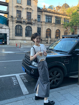 Small sub-reduced-age beautiful ocean qi half body skirt suit female Xias sister wind casual T-shirt can salt two sets of summer clothes