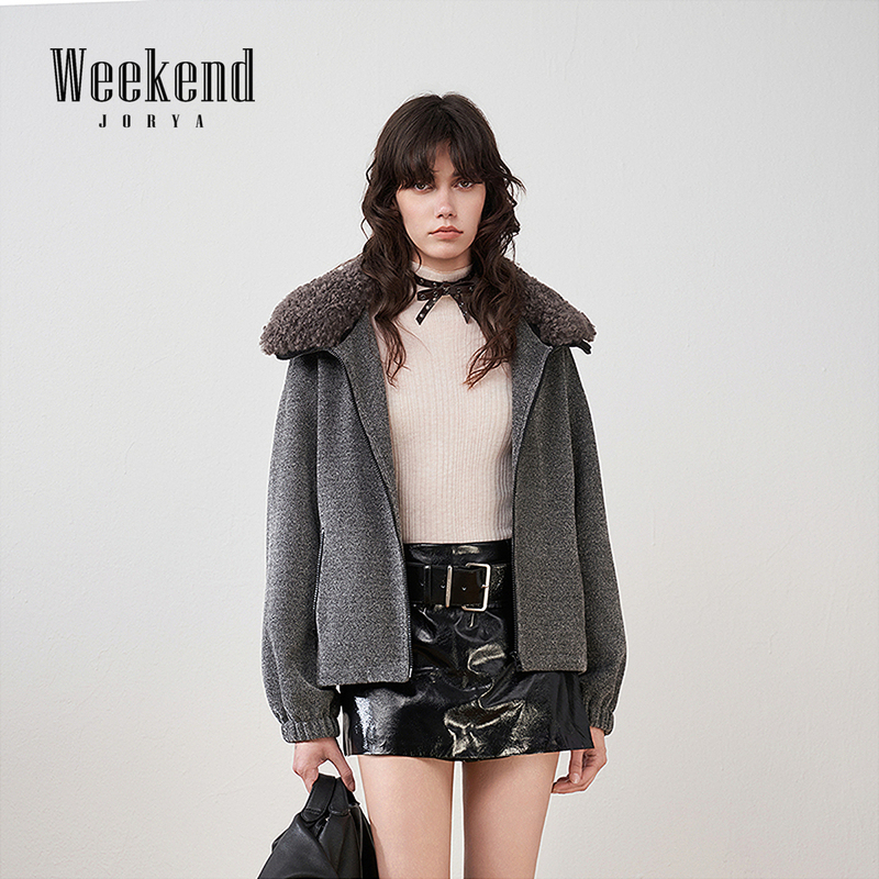 Zhuoya Weekend 2025 Autumn New Teddy Plush Turn-Down Collar Loose American Style Jacket Short Coat for Women Xrw5W02C