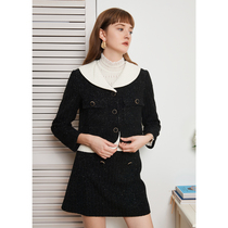CAROLINE Carolines new autumn style color-blocked tweed slim sequined short coat ECRBCB37