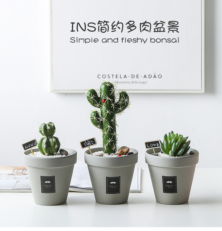 北歐ins陶瓷花盆陶土diy室內擺設綠植盆器灰色簡約創意小花盆花器植物花盆陽臺花盆滿339出貨 Yahoo奇摩拍賣