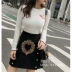 Cao cấp mùa xuân và mùa thu mới retro nặng tình yêu baroque thêu quần áo nữ váy hai dây lưng cao eo cao - Váy