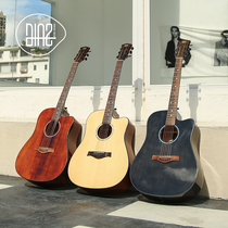 DIAZ black folk acoustic guitar for boys and girls Beginners Beginner advanced retro bright veneer 41 inch guitar