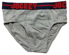 трусы 哟呼！jockey 4-10岁男童瘦款灰色全棉三角内裤短裤