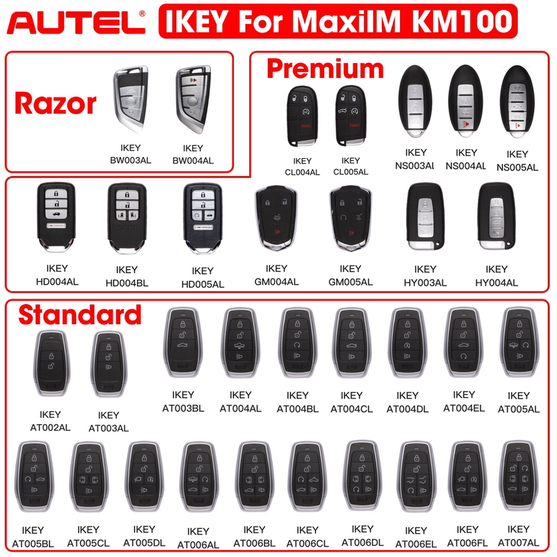Autel Ikey Overseas Version Universal Sub-Device Global Version