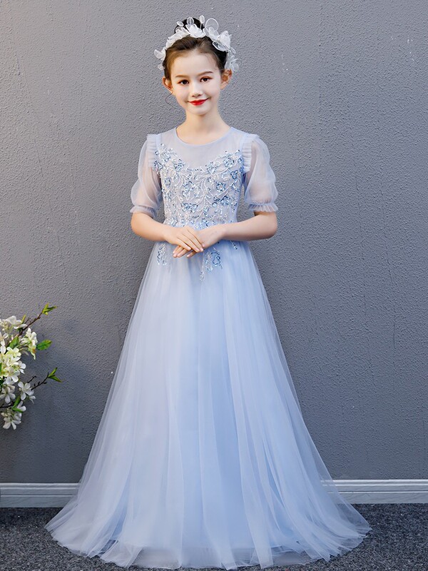 Girls' Formal Dress for Violin, Large Size 170, Princess Style, Light Luxury, High-End, Runway Show, Host, Piano Performance Costume Girls' Formal Dress for Violin, Large Size 170, Princess Style, Light Luxury, High-End, Runway Show, Host, Piano Performance Costume