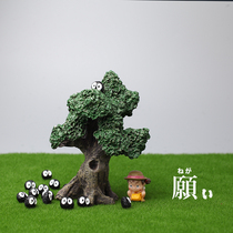 Japanese popular briquettes dust elf Xiaomei car center console micro landscape fleshy flower pot decorative ornaments