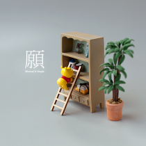 (WISH) micro landscape mini Mini wooden stairs small ladder steps fleshy ornaments decoration accessories