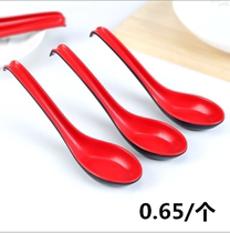 Restaurant melamine with hook spoon Long handle spoon Malatang hook spoon Kitchen household small soup spoon with non-disposable spoon
