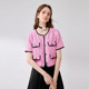 Qiushui Yiren classic small fragrant style short jacket 2024 summer new women's round neck versatile thin top