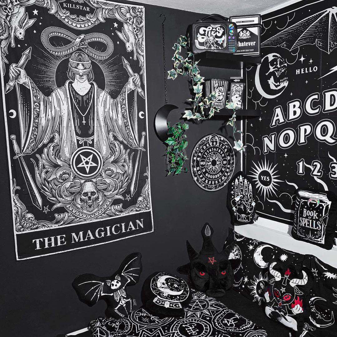 Гобелен killstar哥特暗黑magician摇滚朋克亚文化二次元家居挂图挂画