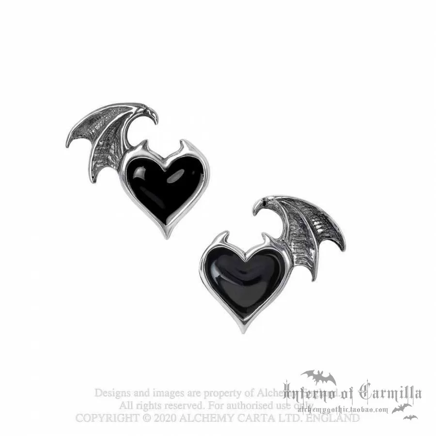 Алхимия Готик E444 Blacksoul ст studs Blacksoul Gothic Rock Punk серьги ретро