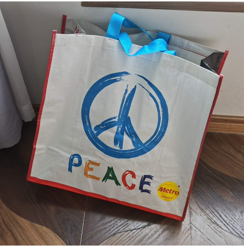 Large size good-looking strong and durable waterproof woven tote bag shoulder bag environmental protection shopping bag E83