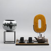 Modern new Chinese creative soft dress design with suit suit decoration model room clubhouse home porch desktop accessories