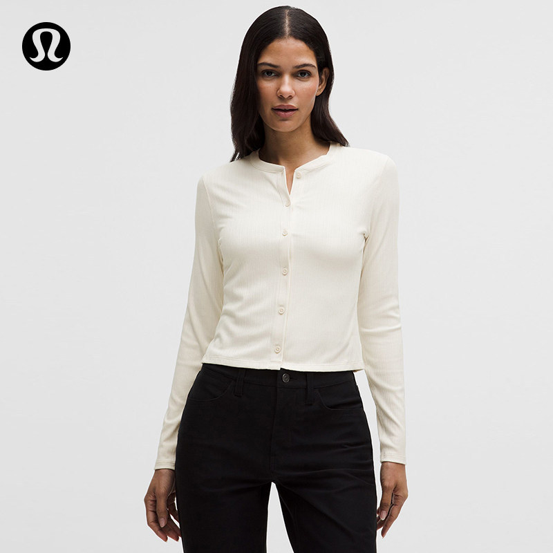 Hold Tight Women's Slim Fit Fine Rib Cardigan丨Lululemon丨Lw3Kl2S