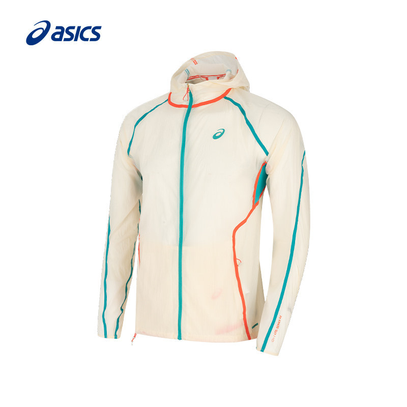 Asics New Men's Breathable Running Jacket Men's Zippered Hooded Sports Jacket