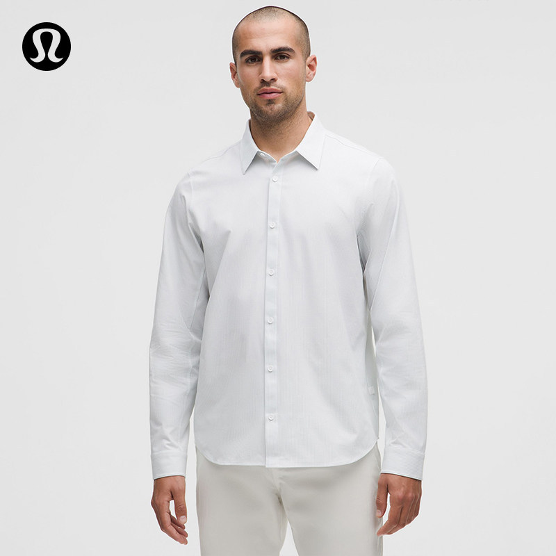 New Venture Men's Slim Fit Long Sleeve Shirt Quick-Dry Moisture Wicking丨Lululemon丨Lm3Fjus