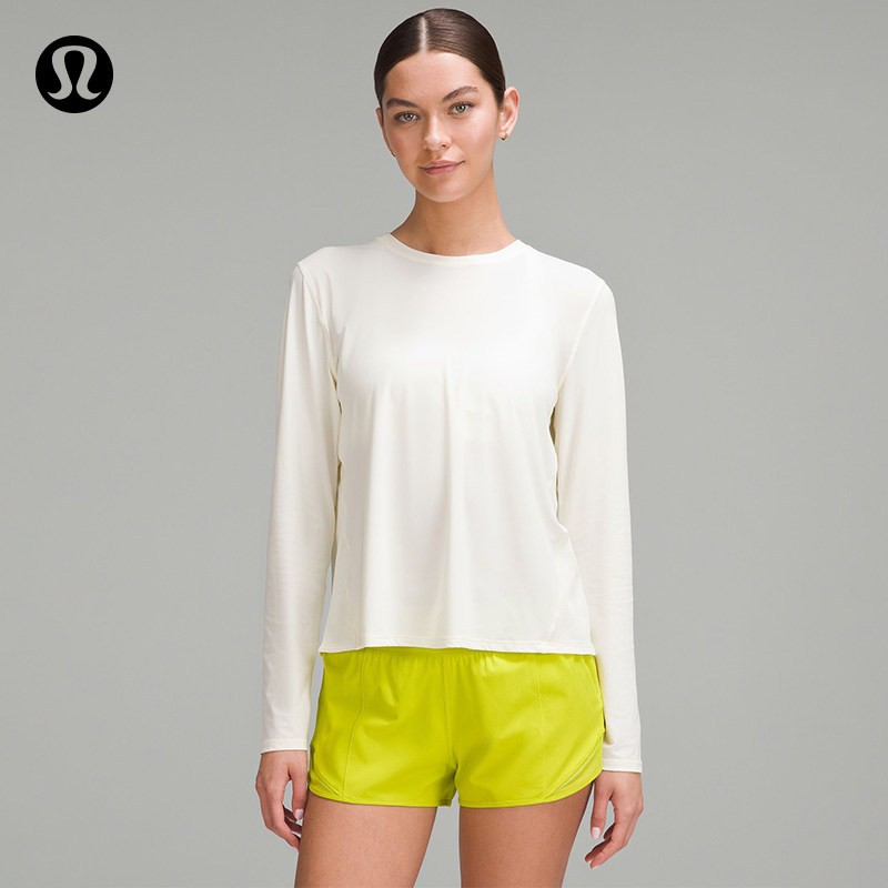 Mesh Panelled Women's Running Long Sleeve T-Shirt Quick-Drying Sun Protection丨Lululemon丨Lw3Hrds
