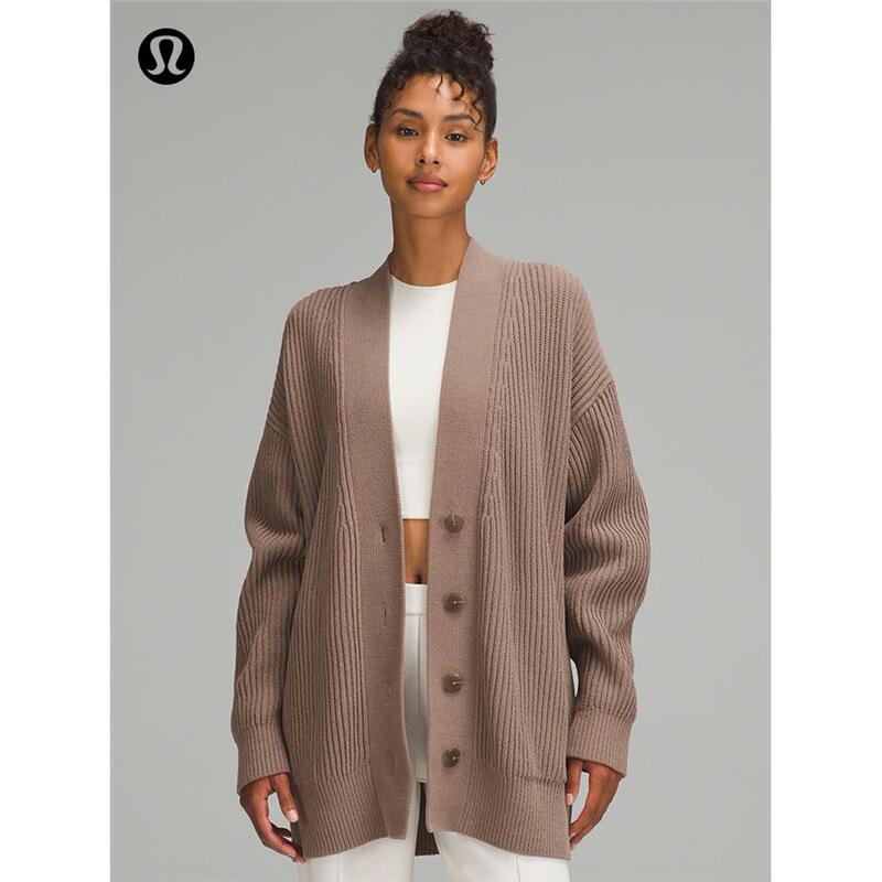 Knit Women's Cardigan with Front Button Closure丨Lululemon丨Lw3Hr1S