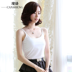 璨盛基本款百搭小吊带背心白色黑色夏装小吊带衫女装内搭打底衫