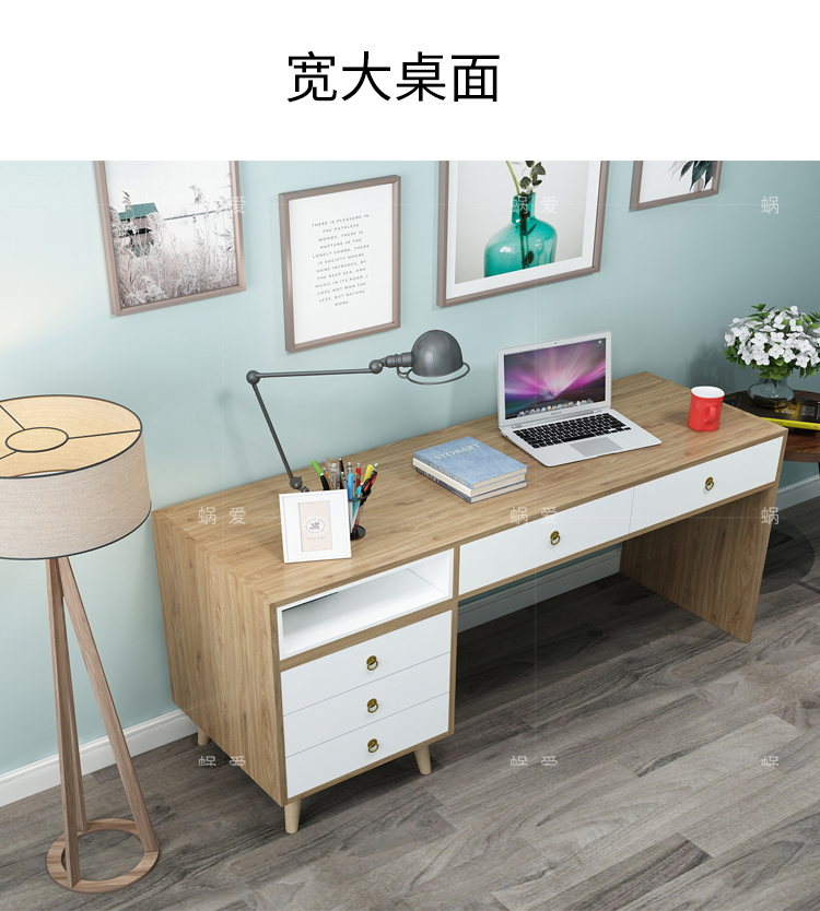 Nhà thiết kế có thể thu vào kệ sách đôi bàn tích hợp đồ nội thất học tập Bắc Âu hai người máy tính bàn lưu trữ tủ sách - Đồ nội thất thiết kế sofa thông minh