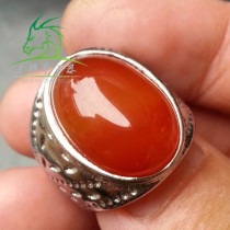 Xiao YaRamadan natural A goods red Manau ring Men and womens South Red Manau Yumedullary Large number Finger Ring
