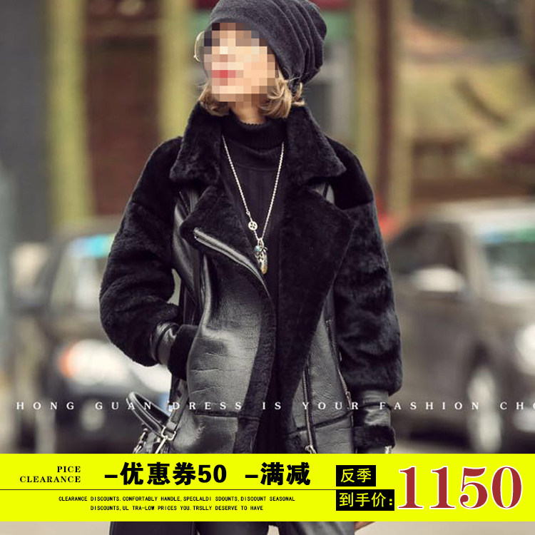 Lamb fur imported fur one sheep cut fur coat racing clothes short female winter 2022 new leather coat