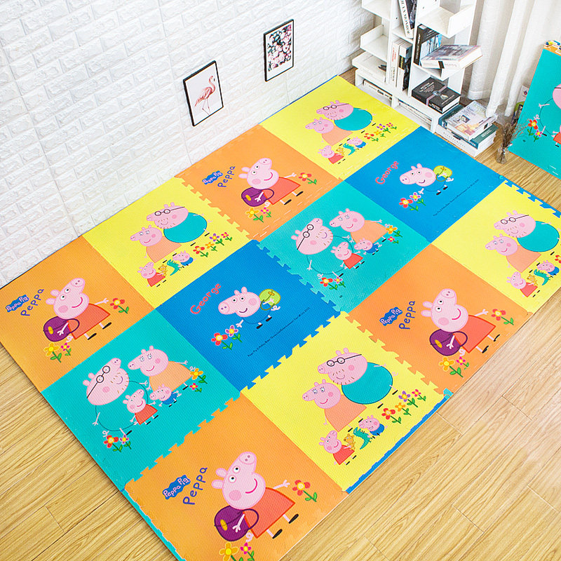 Environmentally Friendly Petch Piggy Piggy Baby Cartoon Foam Ground Mat Splicing Climbing Cushion Baby Crawl Mat Non-toxic Taste No Formaldehyde