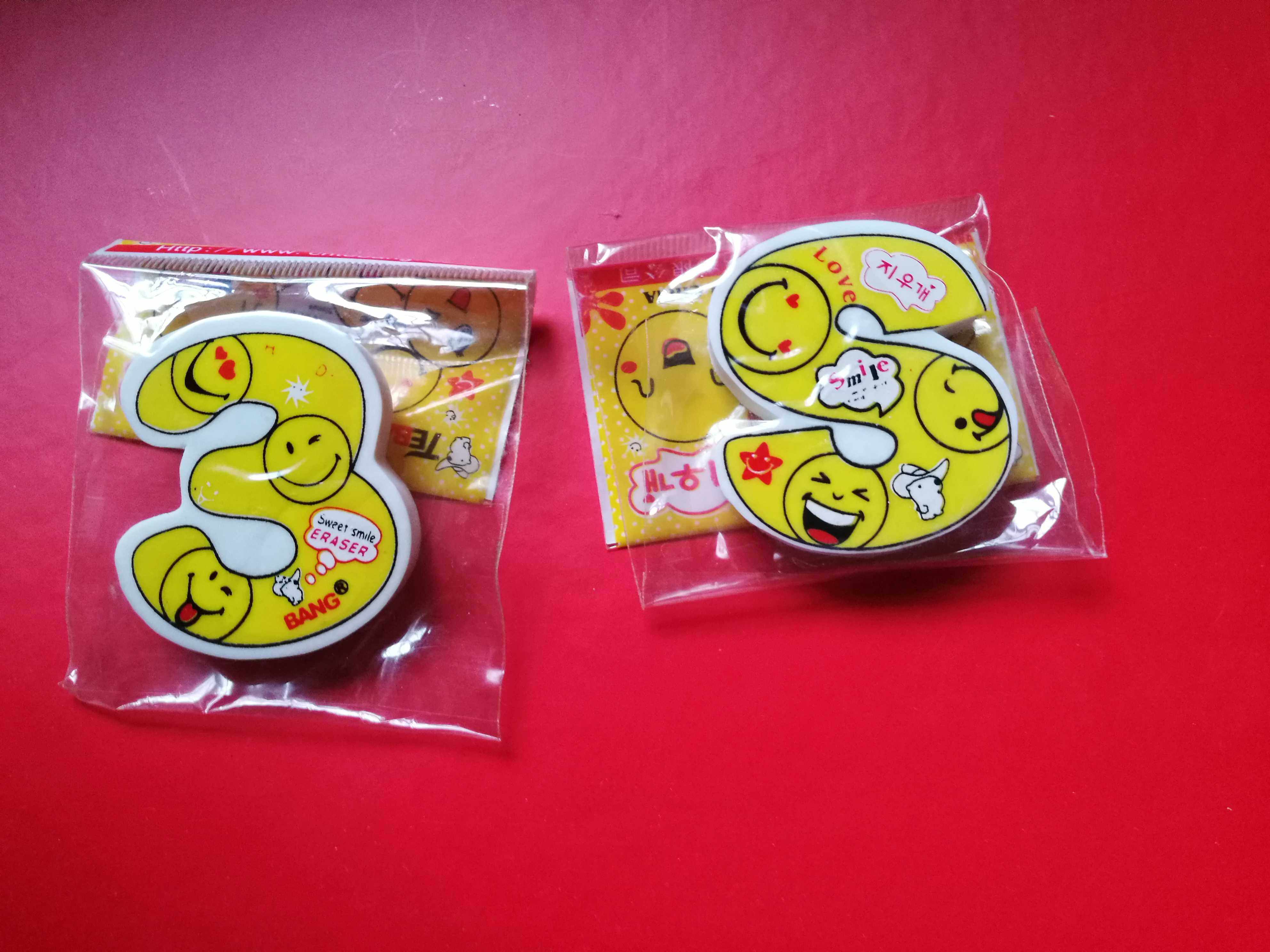 Smiley Face Erasable Rubber Smile Rubber Digit Erasable Rubber Smile Rubber Eraser