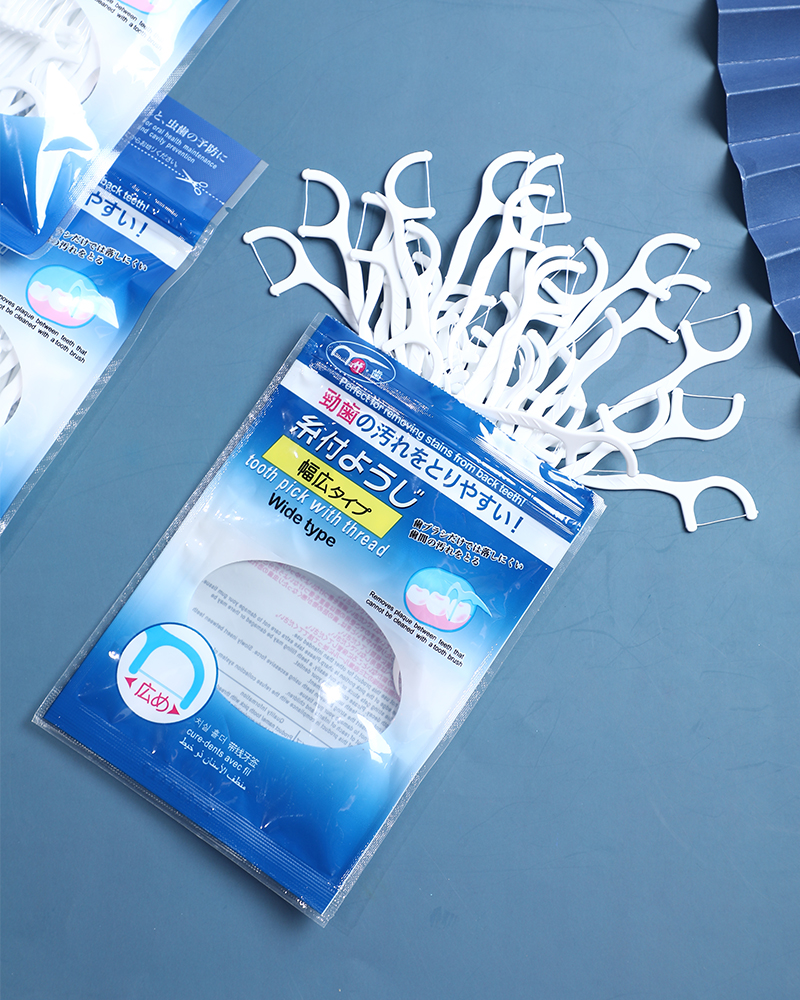 Japan's original single bag cleaning dental floss (50 pieces) dental recommended dental cleaning wire rod (iterative White)