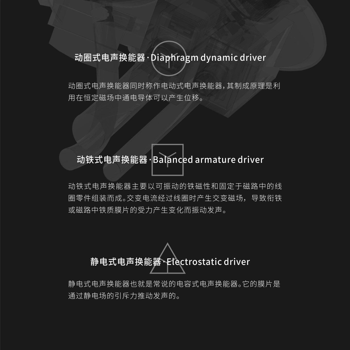 水月雨VARIATIONS变奏曲一圈二铁二静电可换线耳塞HIFI入耳式耳机