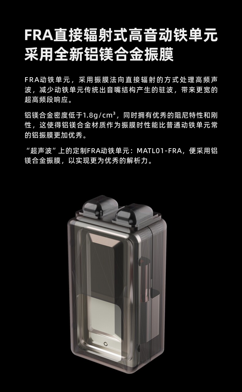 水月雨超声波Ultrasonic圈铁混合式HiFi真无线降噪游戏蓝牙耳机