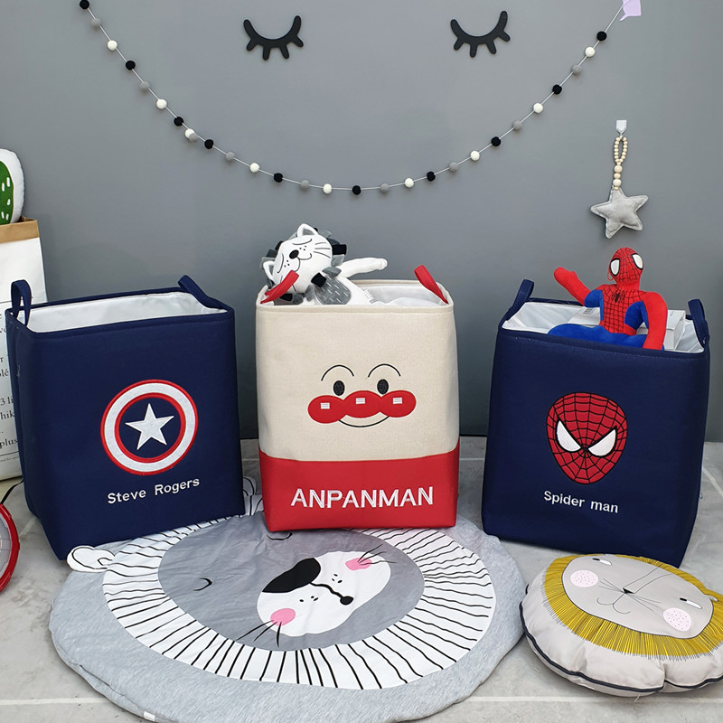 Beam mouth toy storage basket children's cartoon toy storage box fabric dirty clothes basket clothes storage bag storage bucket