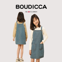 British BOUTICCA childrens clothing summer new denim suspender skirt girls dress Western style childrens skirt