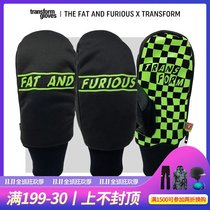 Toxic EXDO]W21 Transform snowboarding gloves male touch screen winter waterproof protective gear stuffy children