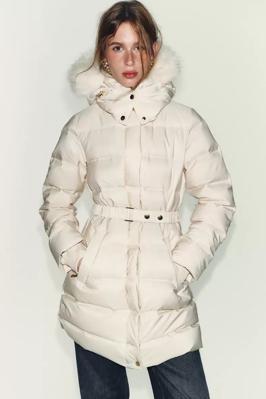 Women's Detachable Faux Fur Effect Hooded down Jacket 8073243 712 Women's Detachable Faux Fur Effect Hooded down Jacket 8073243 712
