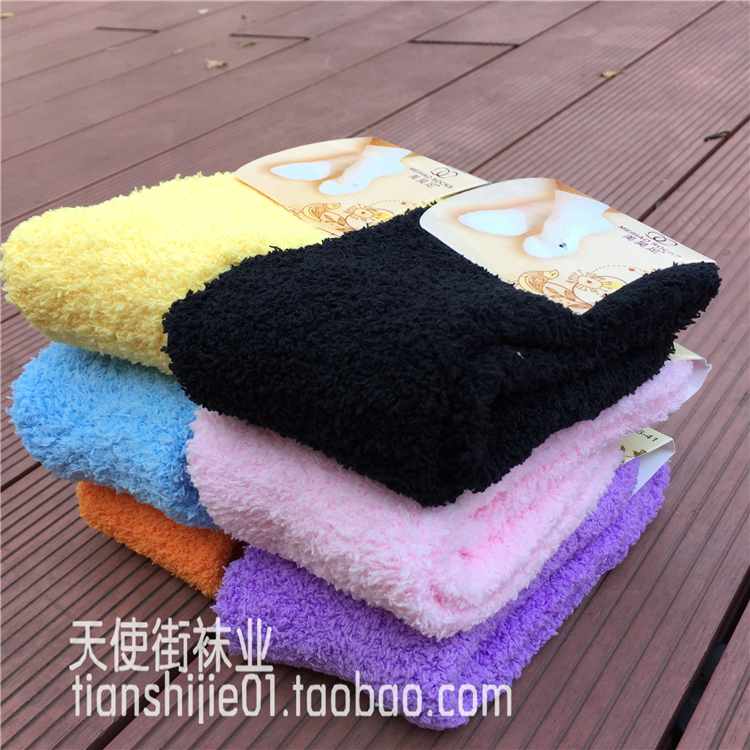 Mùa đông cộng với nhung dày của phụ nữ vớ len len ấm nhung nhung vớ cotton tất vớ của phụ nữ vớ trong ống tất dài