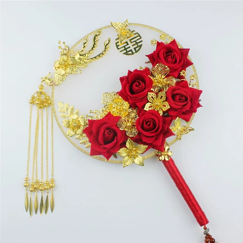 Аксессуар для невесты, ханьфу, набор материалов, китайский стиль, дракон и феникс, «сделай сам»