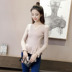 Áo len cổ thấp gợi cảm của phụ nữ phần đầu mỏng bó sát ngắn Mùa xuân và mùa thu dài tay phiên bản Hàn Quốc áo len mỏng cổ chữ V áo khoác len Đan Cardigan