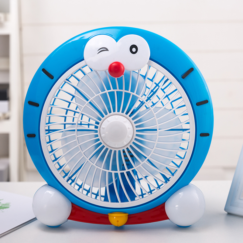 Mini electric fan desktop student dormitory small fan office desktop dormitory bedside cartoon cat plug-in home