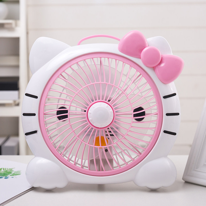 Mini electric fan cartoon student dormitory desktop small fan office turnpage fan home wind
