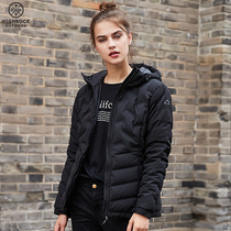 (Shunfeng delivery) Highrock Tianshi outdoor winter season goose down jacket lady short hooded slim