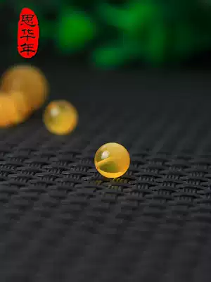 Sihuadian Natural amber Beeswax DIYD Loose beads Gold twisted honey beads Half honey and half pearl round beads