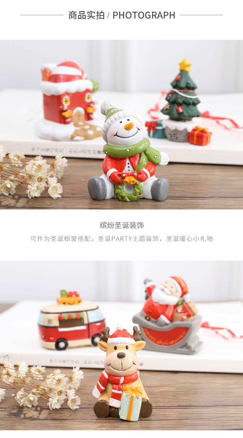Giáng sinh trang trí đồ trang trí sáng tạo người tuyết nai sừng tấm phụ kiện nhà Mỹ dễ thương phim hoạt hình nhỏ hiển thị món quà cô gái phụ kiện trang trí nhà bếp