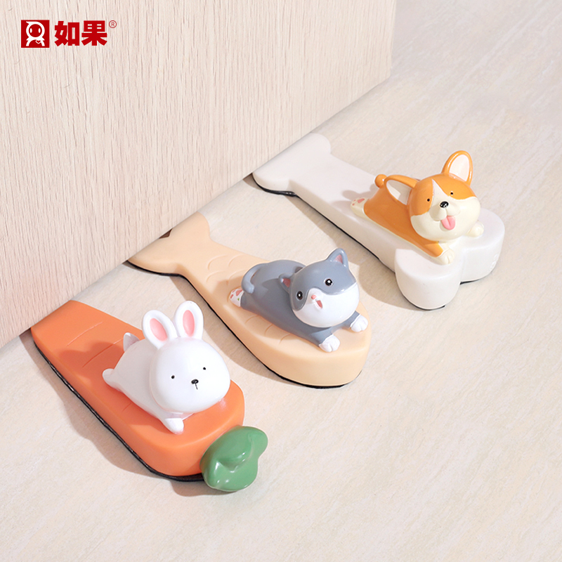 Cute Animal Door Stopper, Door Wedge, Door Blocker, Windproof, Anti-Collision, Door Holder, Door Stopper, No Drilling Required