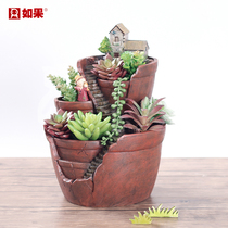 zakka Creative Sky Garden succulent plant flower pot decoration personality micro landscape flower decoration retro large size